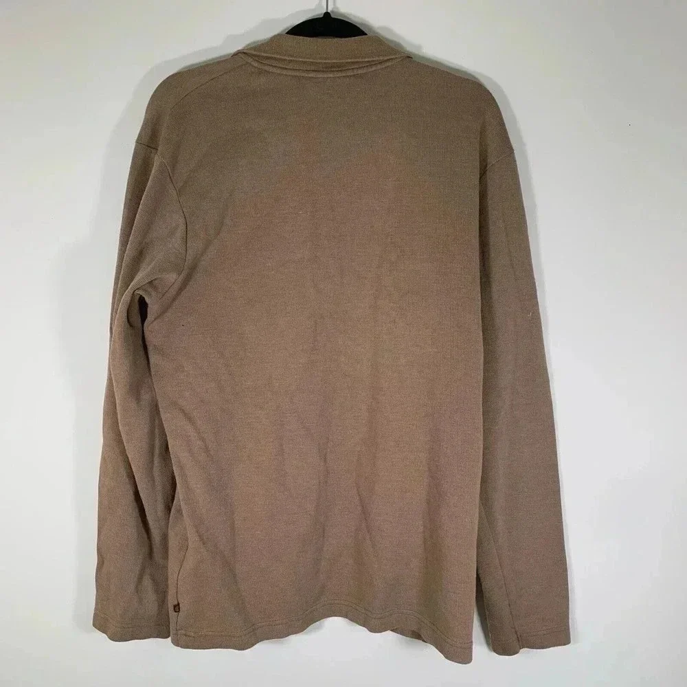 Timberland Sweater Men’s Medium Brown 1/4 Zip Pullover Sweater